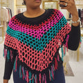 Fringe Mesh Poncho