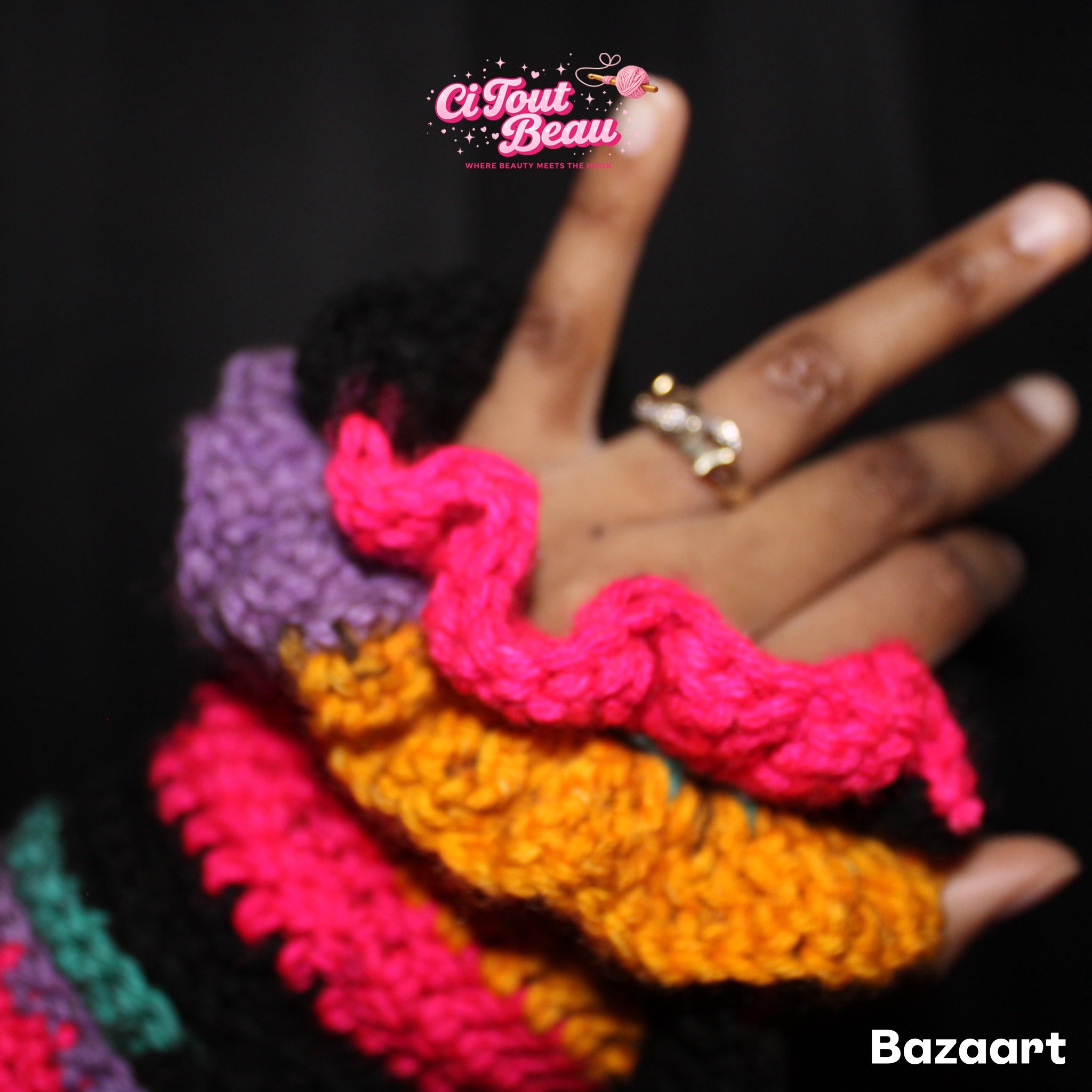 Fingerless Ruffle Gloves